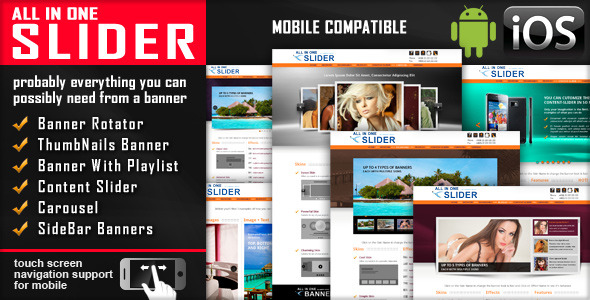 All In One Slider Responsive jQuery Slider Plugin